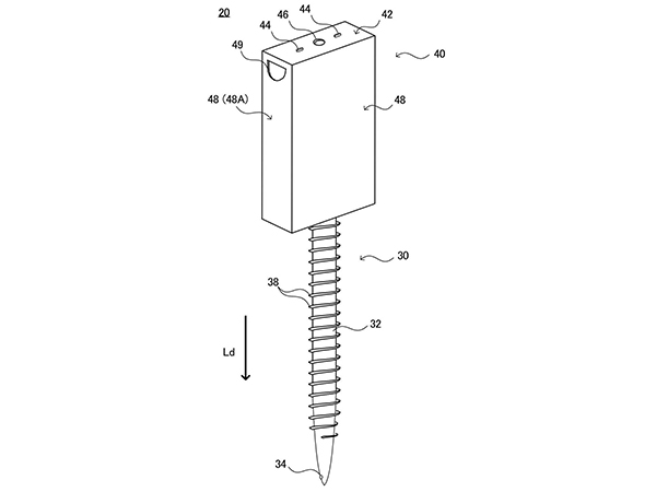 基礎一体型スクリュー杭　特許取得