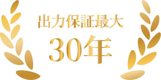 出力保証最大30年