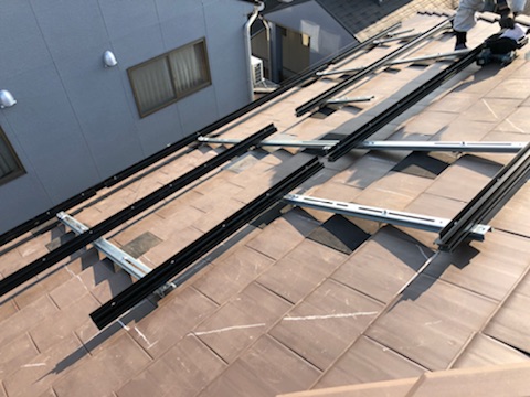 N様　平板瓦屋根設置　京セラ　4.66kw