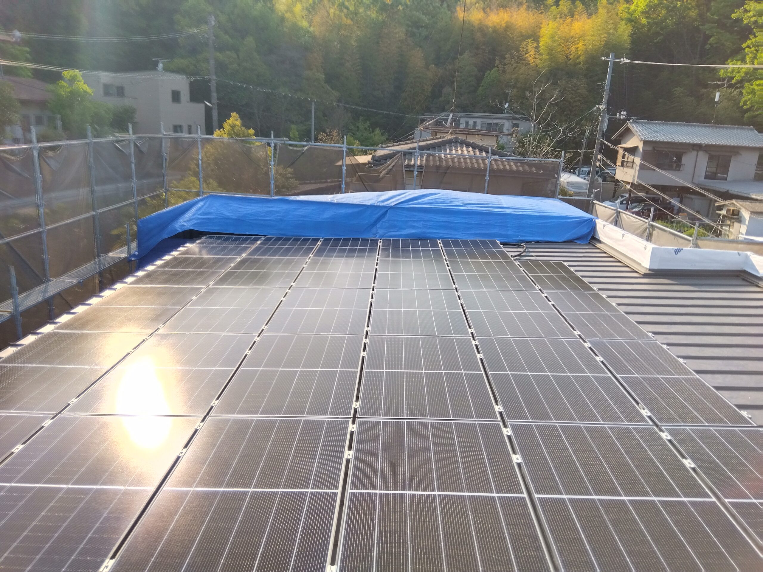 H様　新築工事＋屋根設置　Qセルズ9.935kw