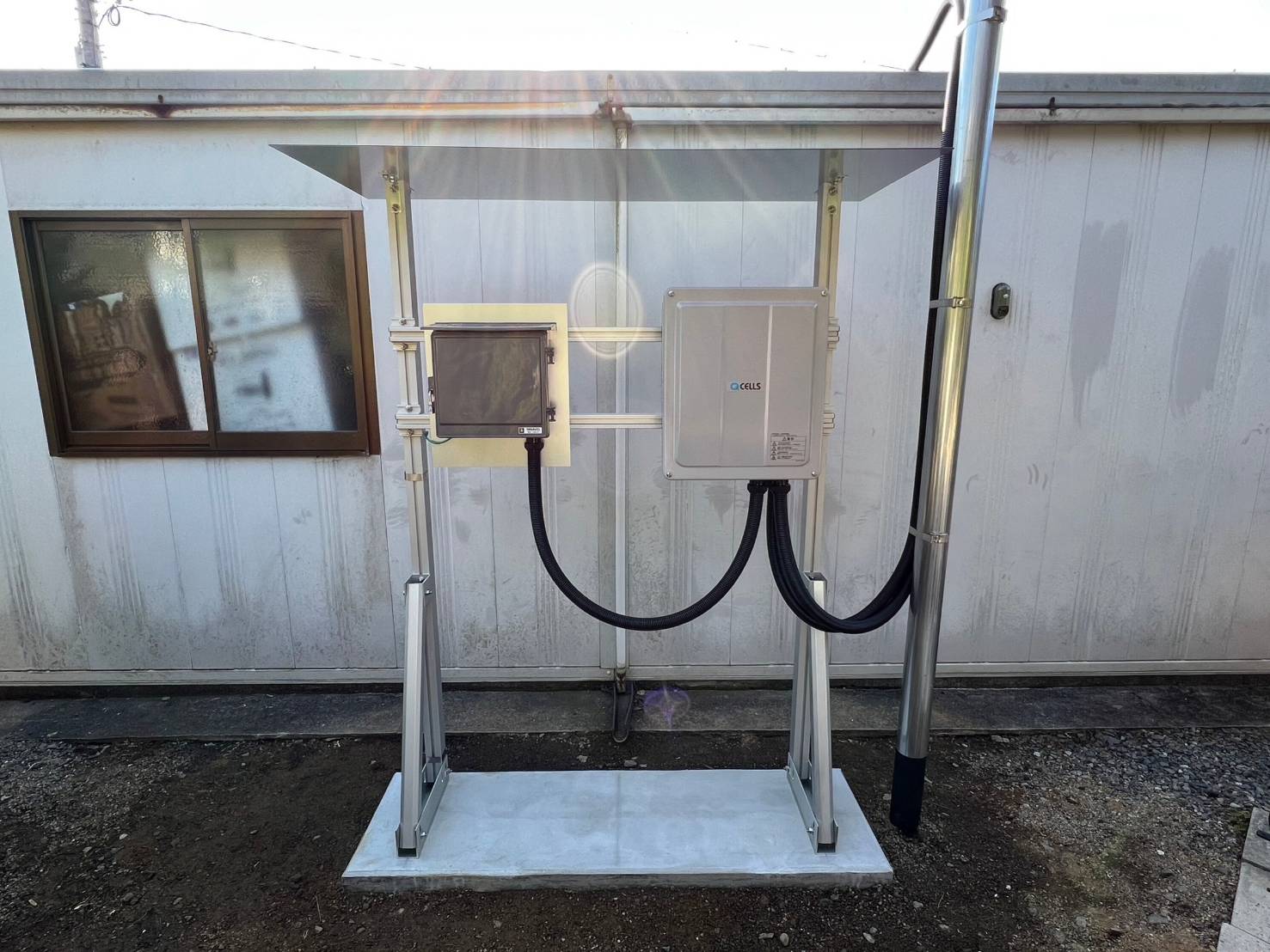 K様　倉庫屋根設置　Qセルズ　6.0kw