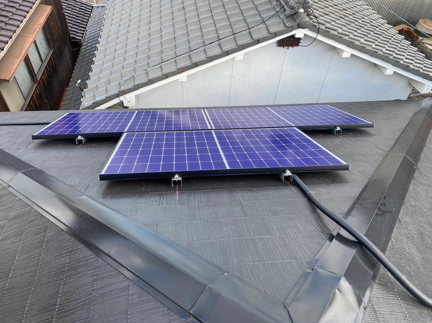 I様　屋根設置　長州産業　4.176kw