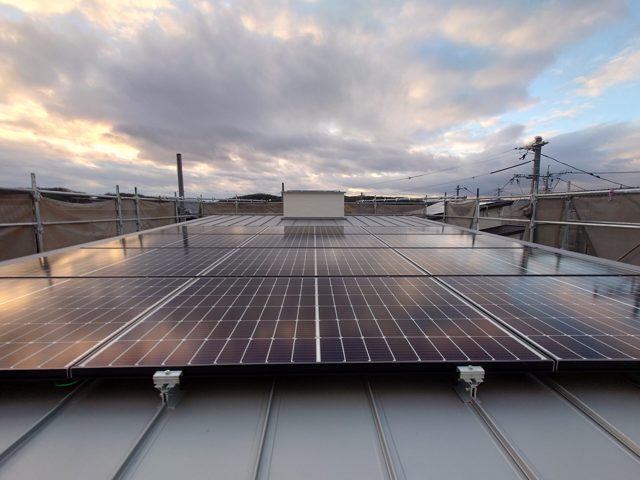 I様　新築工事＋屋根設置　長州産業　4.08kw