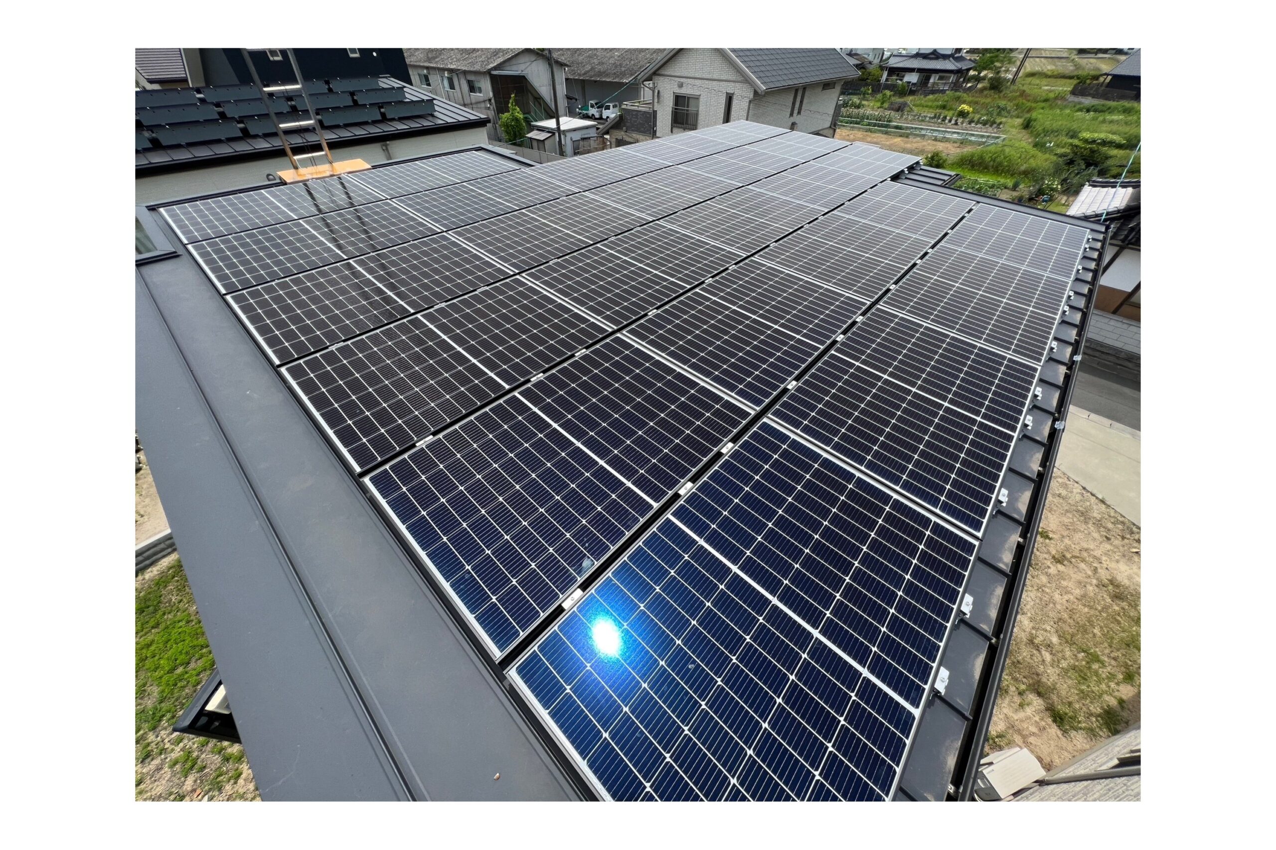 M様　屋根設置＋長州産業蓄電池　スマートPVマルチ　9.8kWh