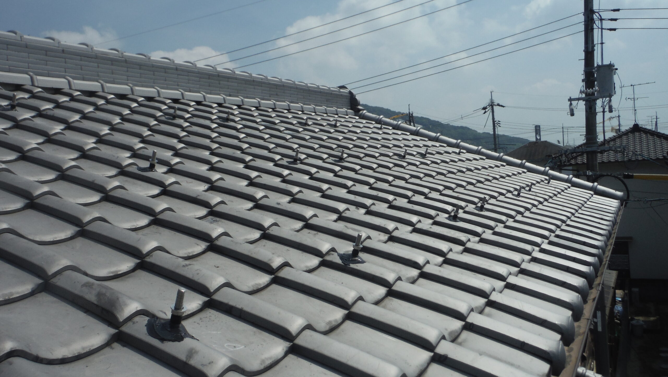 K様　和瓦屋根設置　パナソニック　3.78kw