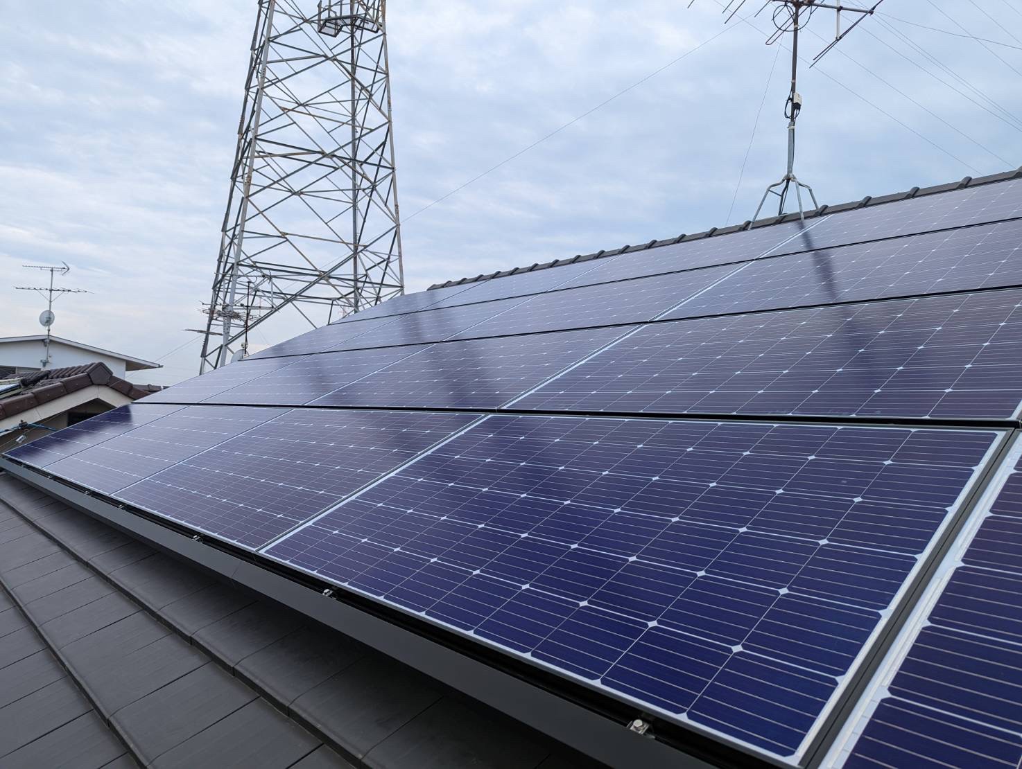 O様　屋根設置　長州産業　6.66kw