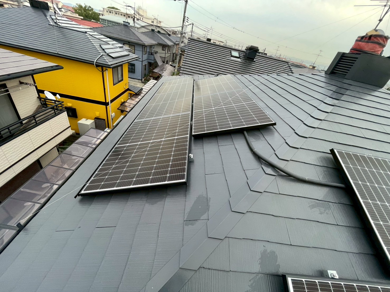 岡山市での太陽光パネル施工事例（6.8kW）