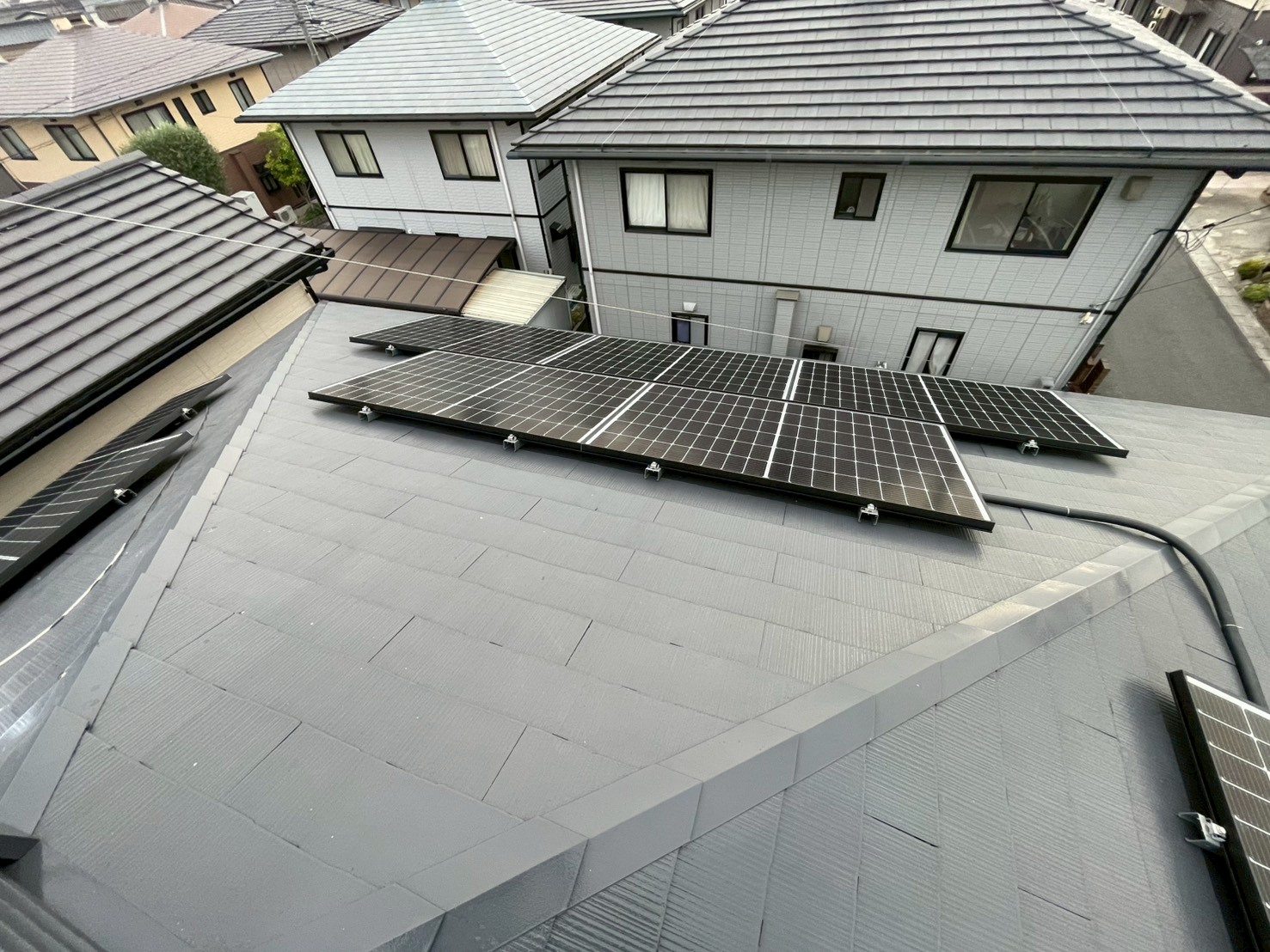 岡山市での太陽光パネル施工事例（6.8kW）
