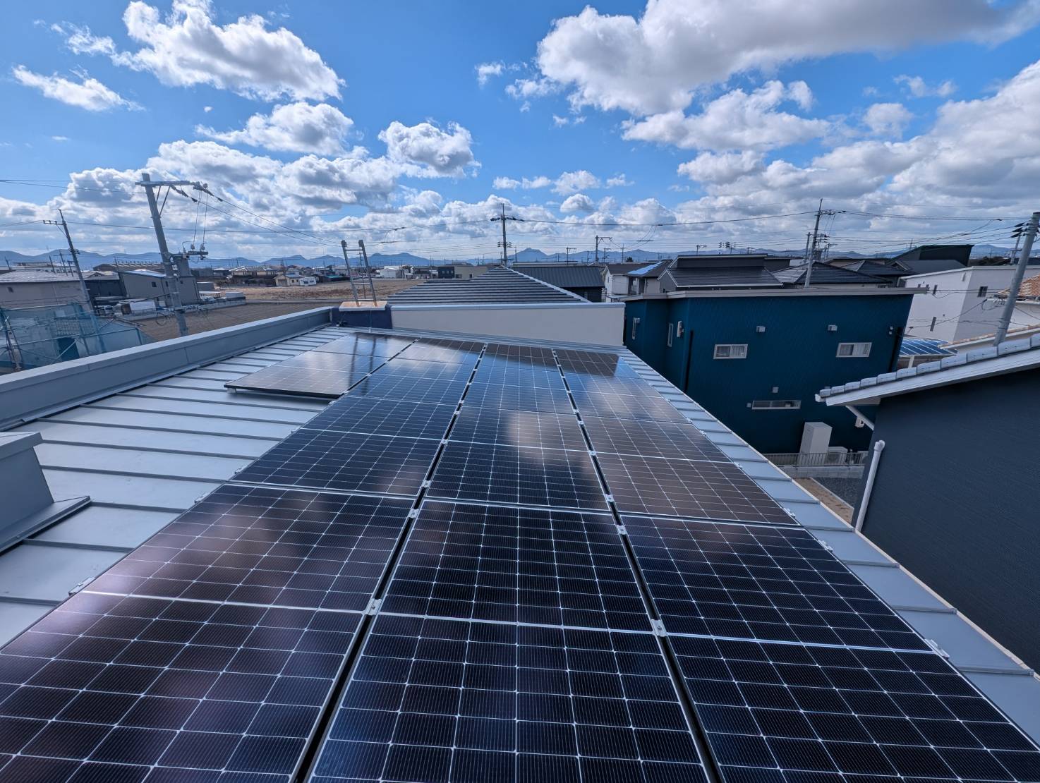 倉敷市での太陽光パネル設置事例（6.16kW）