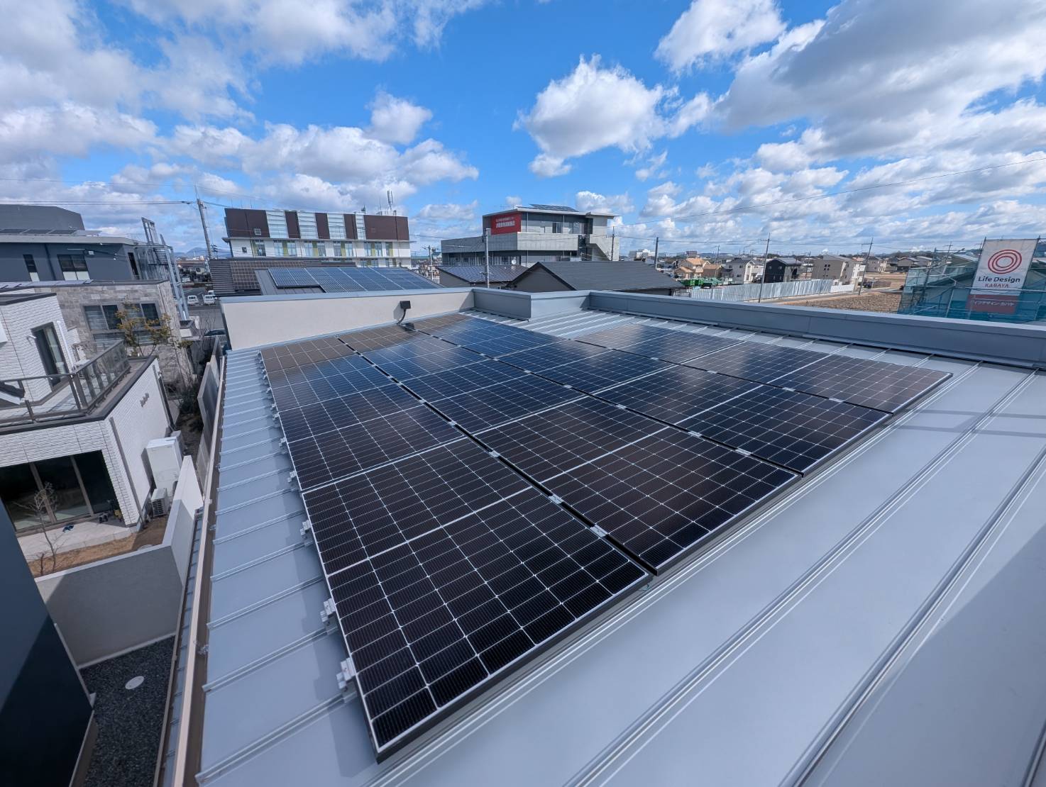 倉敷市での太陽光パネル設置事例（6.16kW）