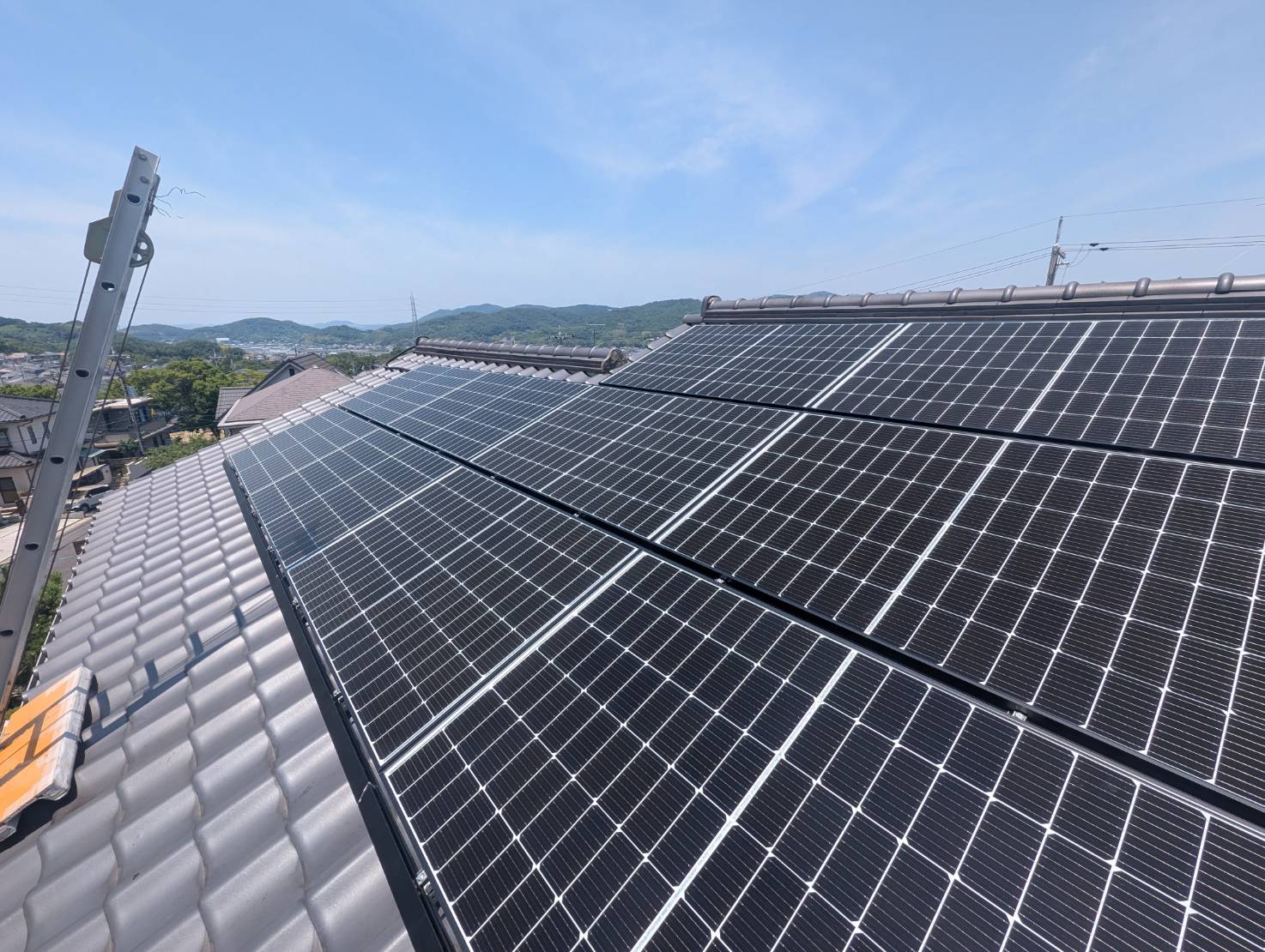 岡山市での太陽光パネル設置事例（6.12kW）