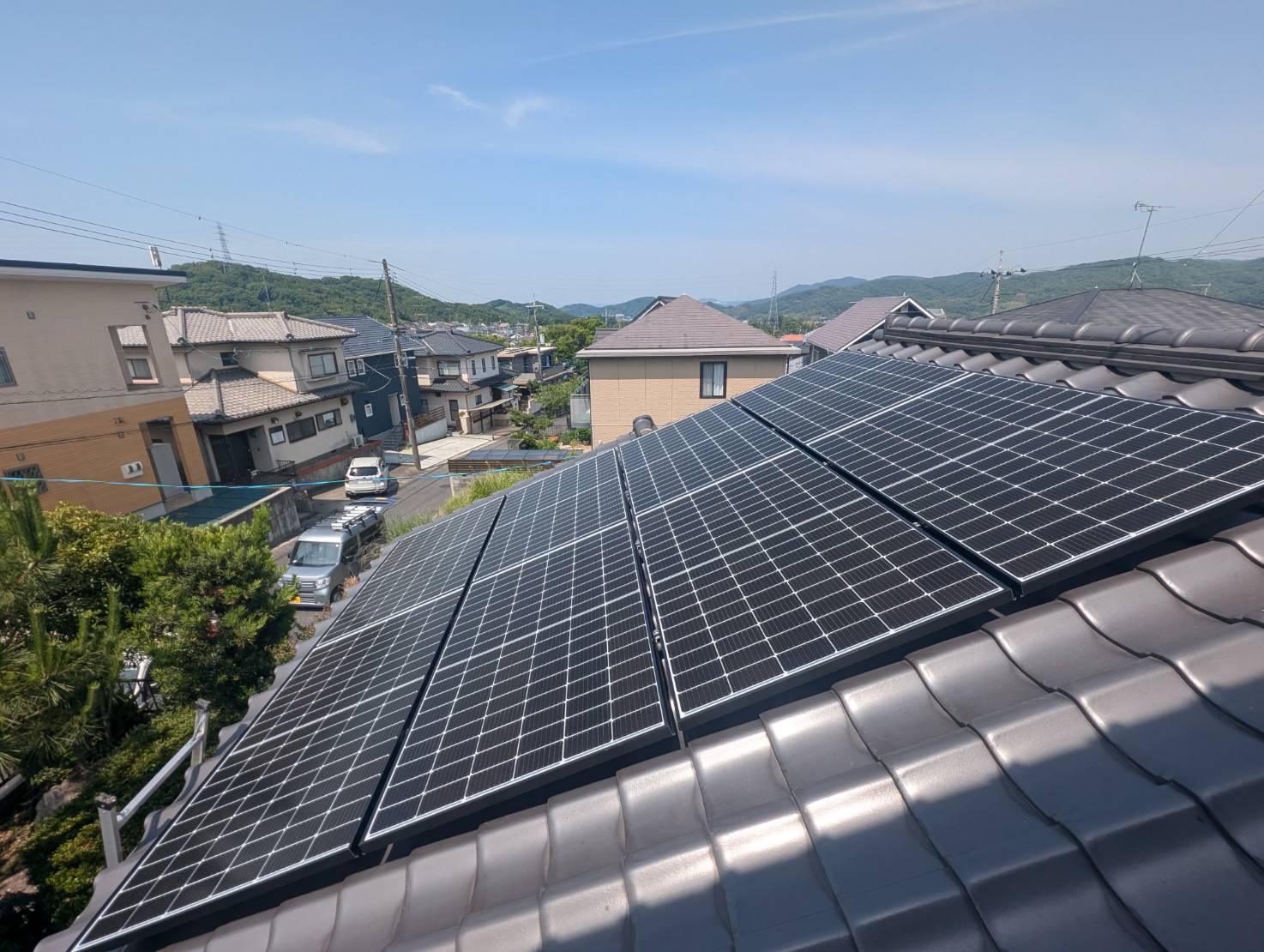 岡山市での太陽光パネル設置事例（6.12kW）
