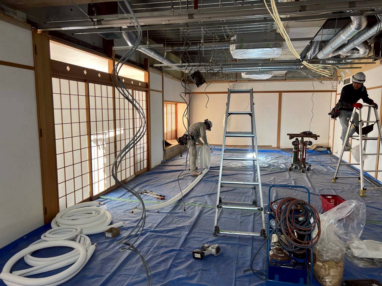 和気町施設省エネ改修工事・太陽光発電設備設置現場レポート⑥〔岡山で太陽光・蓄電池・V2Hなら茂山組〕